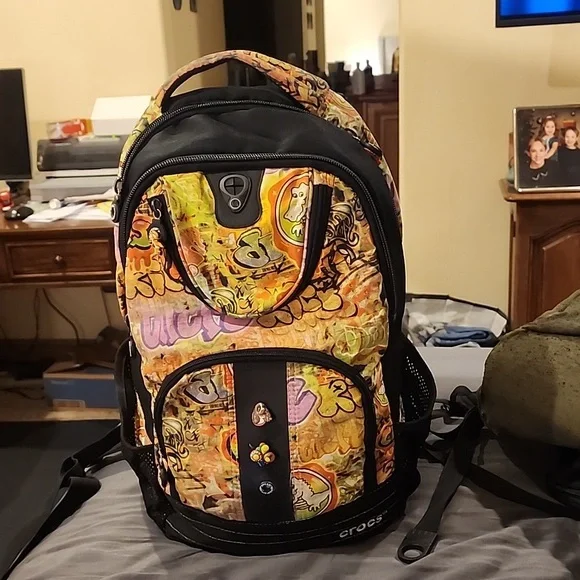 CROCS | Bags | Crocs Full Size Backpack Crocodile Graffiti  display picture 1